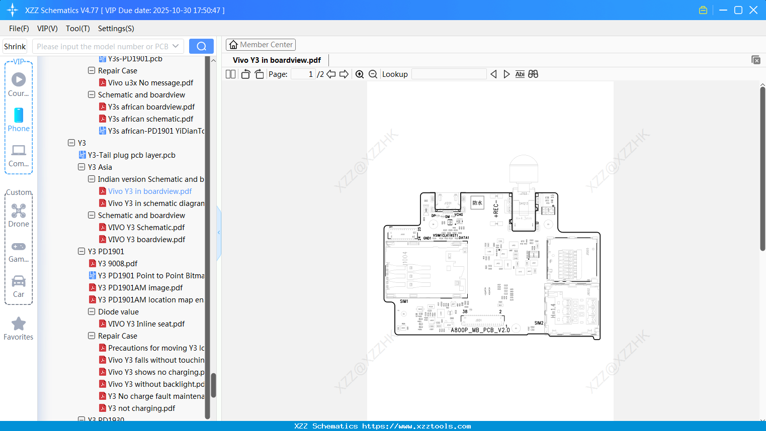 Vivo Y3 In Boardview